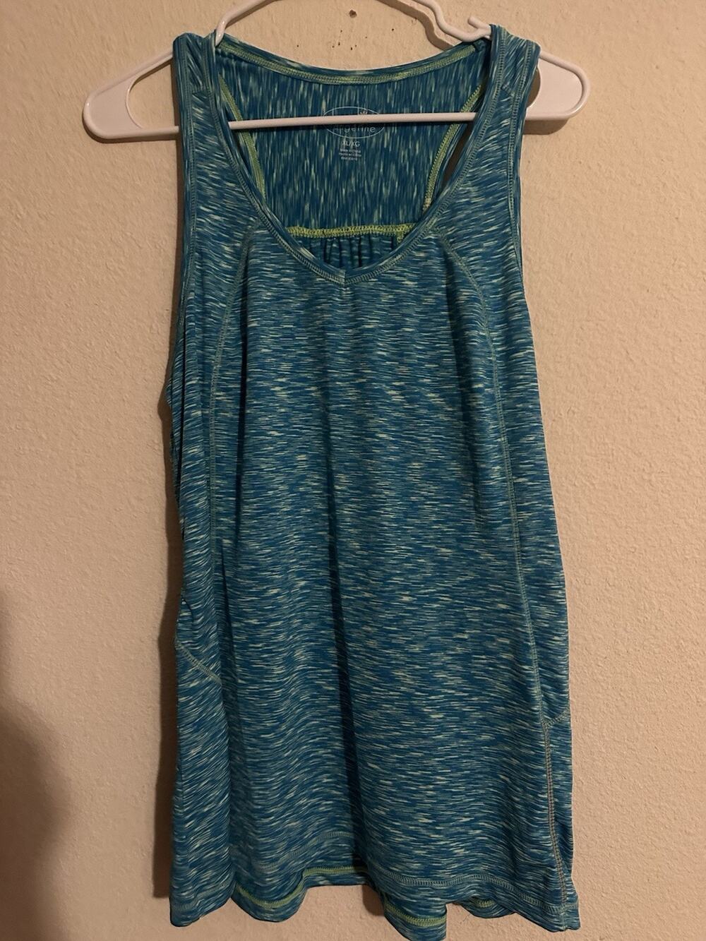 EUC Tangerine Women’s Racerback Tank Top XL Stretch Comfort Athletic Pocket